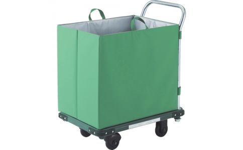 トラスコ中山（株）  MPX-726N-2-THBA  ＴＲＵＳＣＯ　ＭＰ樹脂製台車　箱付　７３８Ｘ４８８　蓋無　省音