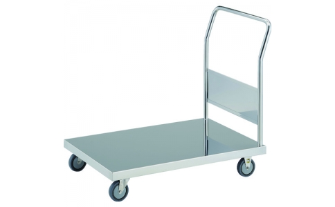 トラスコ中山（株）  KAS-1-100DU  ＴＲＵＳＣＯ　【廃番】抗菌ステンレス天板台車　１２００Ｘ７５０　φ１００ＤＵ