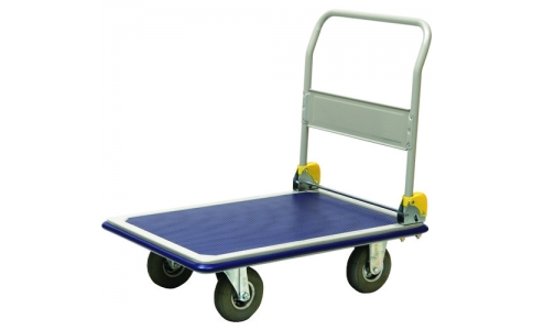 金沢車輛（株）  NHT-301AR  金沢　大型スチール台車　ハンドル折りたたみ式　空気入りタイヤ付
