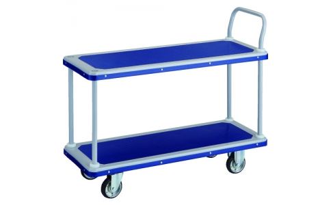 トラスコ中山（株）  404N  ＴＲＵＳＣＯ　プレス製台車　ドンキーカート　２段式片袖タイプ　１１９０×４４０