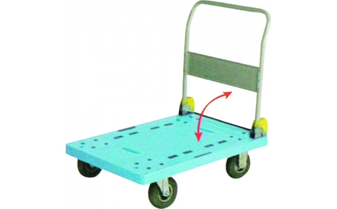 金沢車輛（株）  NP-301AR  金沢　大型環境静音樹脂台車　ハンドル折りたたみ式　空気入りタイヤ付