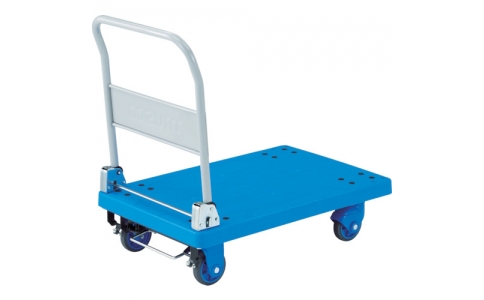 トラスコ中山（株）  TP-X701S  ＴＲＵＳＣＯ　樹脂台車　グランカート　サイレント　折りたたみ　７１８Ｘ４６８　ストッパー付