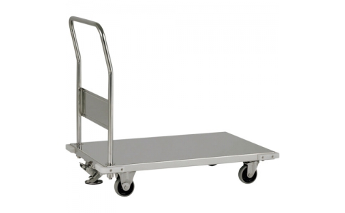 （株）テックサス  LD-7545D-FS  テックサス　ステンレス台車　ＳＵＳφ１００ウレタン車　フロアストッパー付