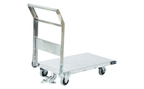 トラスコ中山（株）  SHS-1LS  ＴＲＵＳＣＯ　ステンレス鋼板製運搬車　固定式　１４００Ｘ７５０　ストッパー付