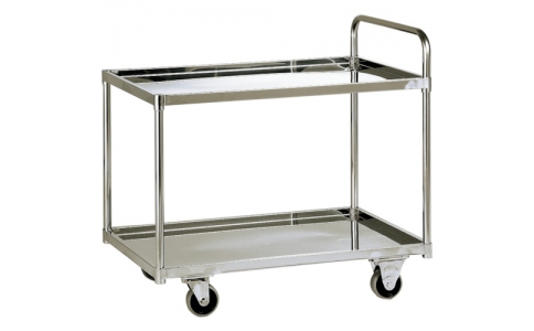 （株）テックサス  DN2-U9060D  テックサス　２段台車（皿型タイプ）　９００Ｘ６００　ＳＵＳφ１００ウレタン車