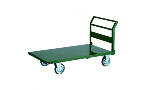 トラスコ中山（株）  SH-1LNAC（GN）  ＴＲＵＳＣＯ　鋼鉄製運搬車　１４００Ｘ７５０　Φ２００エアキャスター　緑