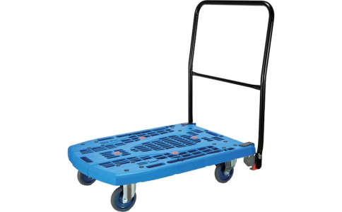 トラスコ中山（株）  MPK-906F2-B  ＴＲＵＳＣＯ　樹脂台車　カルティオビッグフラット　回転　９００Ｘ６００　青