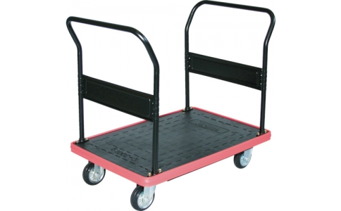 トラスコ中山（株）  MKP-153  ＴＲＵＳＣＯ　ＭＫＰ樹脂製台車　両袖ハンドル　７１６×４３６