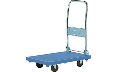 三甲（株）  803301-02  サンコー　樹脂製運搬車　８０３３０１　ハンドカーＳＳ（折りたたみハンドルタイプ）ブルー