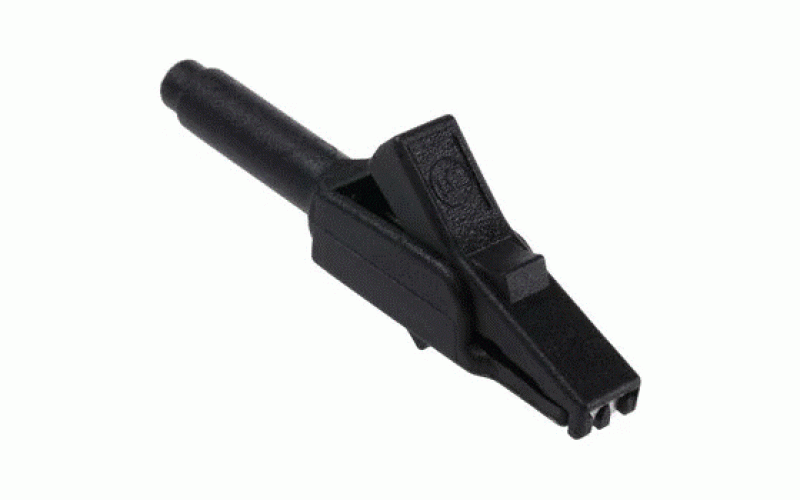 ヒルシュマン 973889100 わに口クリップ 15A 6mm， 黒  品番973889100仕様