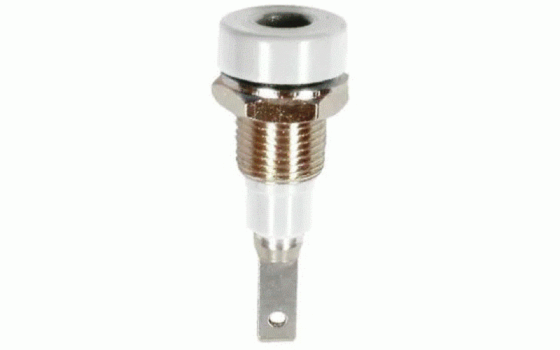 マルチコンタクト バナナプラグ 真鍮 14mm 白  品番23.0060-29仕様