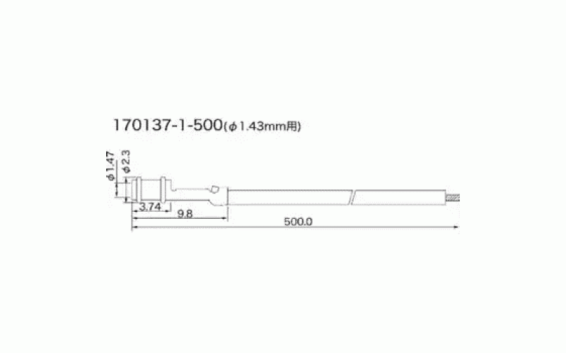 エスケイ工機  エスケイ工機 コンタクトプローブ(プローブピン) リング形 170137-1-500-BK  品番170137-1-500-BK仕様