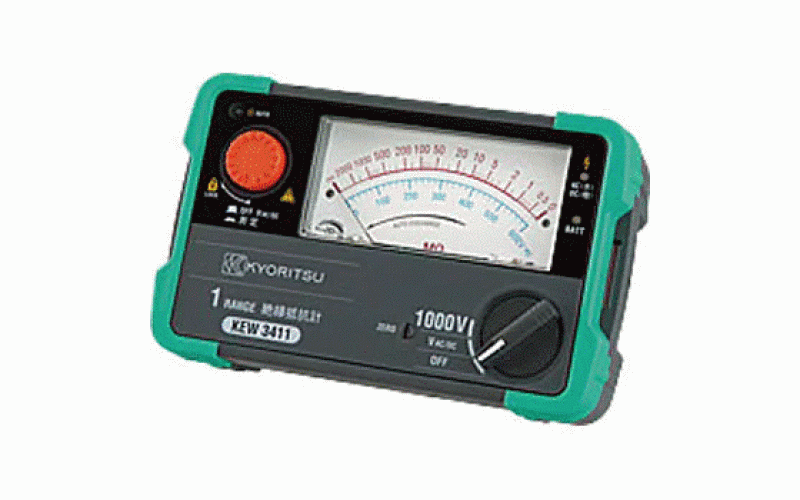 共立電気計器  アナログ絶縁抵抗計(単レンジ)  品番KEW3411