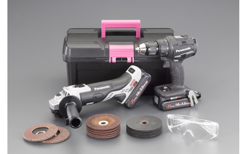 EA813PC-201 DC18V vibration driver drill grinder set (rechargeable)