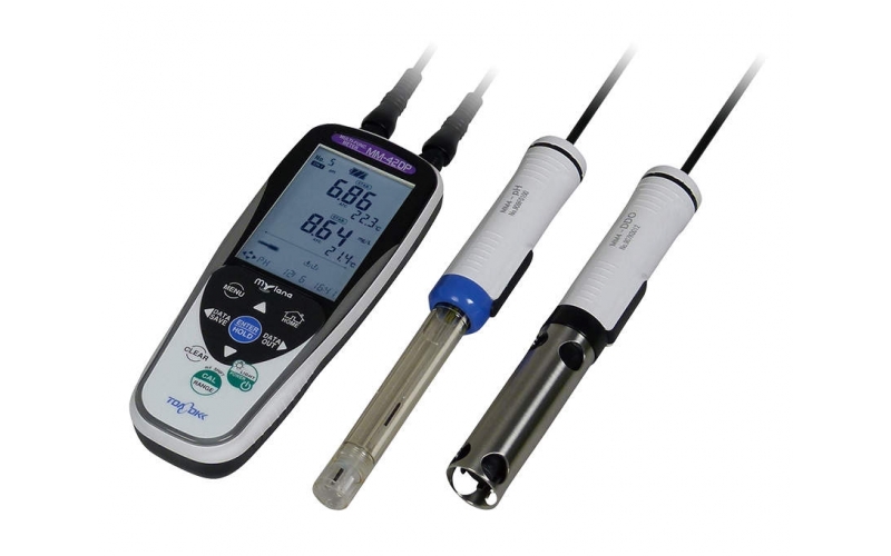 33-1123 TOADKK TOA Portable Water Quality Meter MM-42DP pH (1m) and dissolved oxygen (3m) probe set
