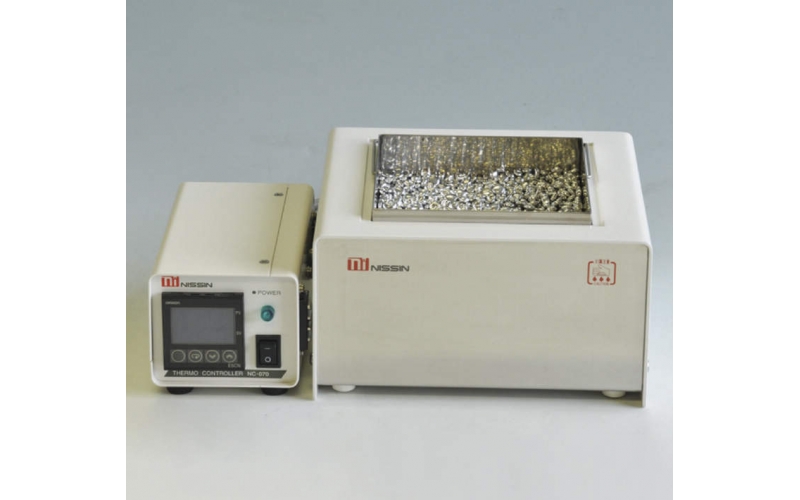 44-1201 NISSIN (Nichishin Rification) Aluminum bead bath body NHP-B077 Temperature controller NC-B077 set item
