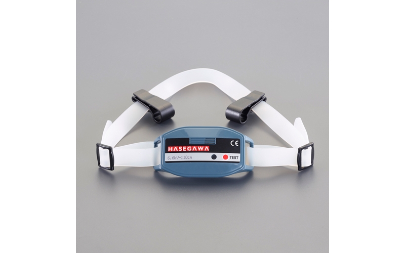 Hasegawa Electric.  Product number:EA707DW-3A Product name: High-voltage live wire approach alarm (helmet-in type / 50Hz/60Hz