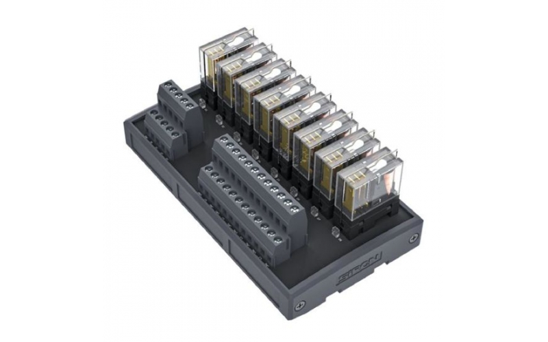 SIRON Relay PCB Electromagnetic 8 Bit 1c Power Relay Module 10A 250V AC, 10A 30V DC for Industrial Control