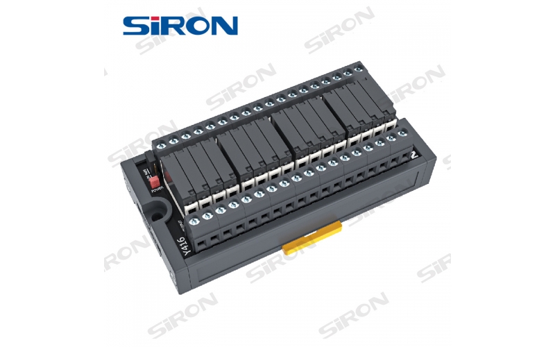 SIRON Y416 Suitable PLC Space-Saving LED Indicate Mil Connecting 16 Channel Pluggable Relay Module