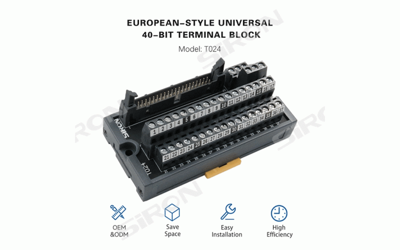 T024 Terminal Block Connector for 40p Terminal Connector Quick Screw Terminal Block Module