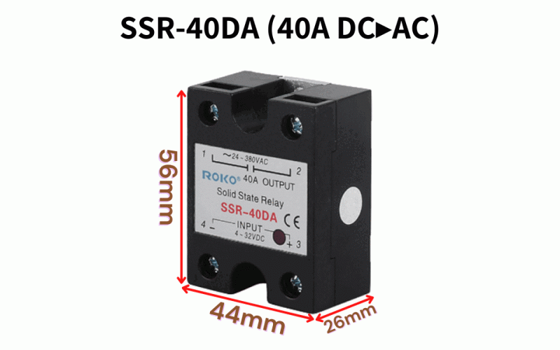 ROKO Solid State relay SSR-40DA (40A DC▸AC)