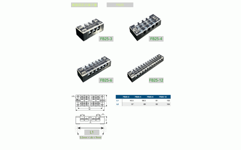 ROKO Series terminal block FB25