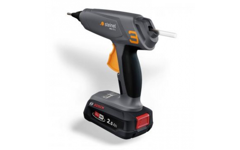 STEINEL Cordless hot-melt glue applicator MobileGlue 3011 including rechargeable battery and charger