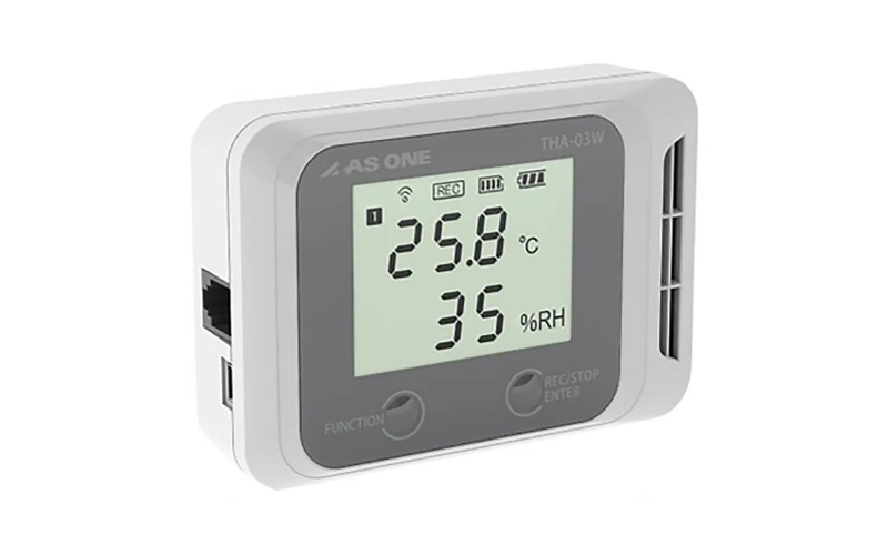 AS ONE  THA-03W Digital Temperature And Humidity Logger (Large Monitor Wi-Fi Type)　