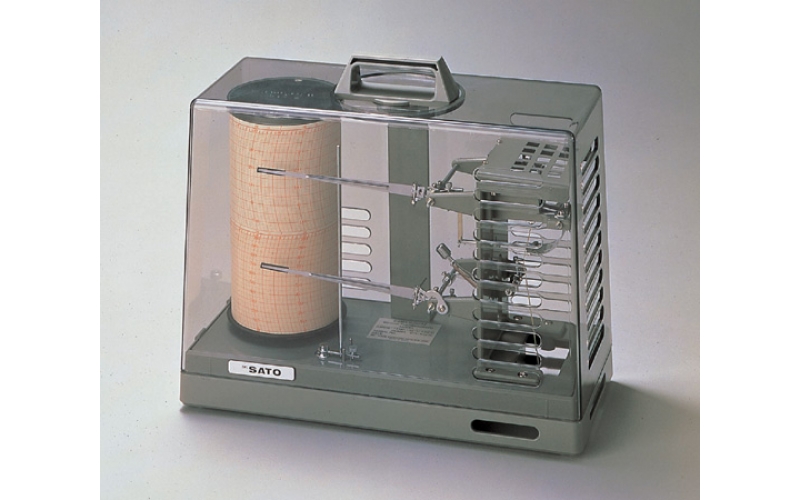 AS ONE  7215-00 7210-00 Temperature and humidity recorder (hand-wound) with Calibration Certificate and others