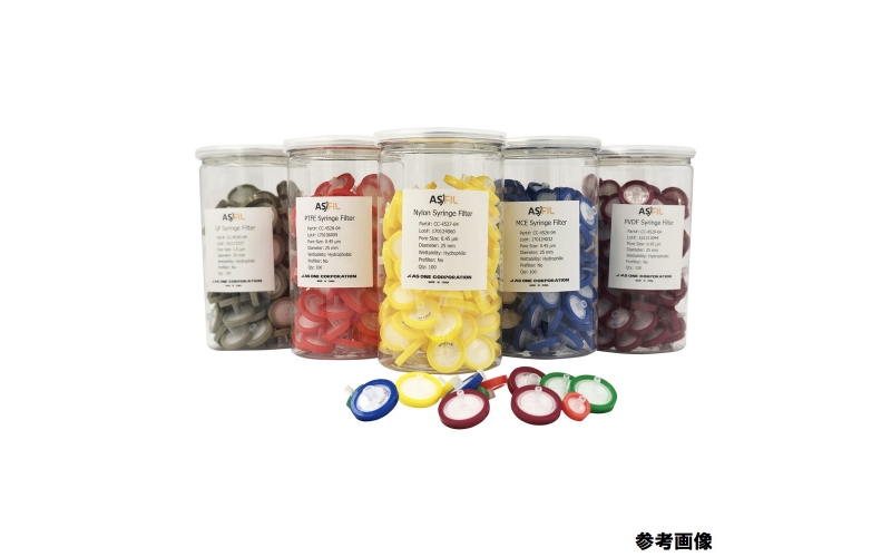 AS ONE  SFGF013070NA SFGF013100NA SFGF025070NA SFGF025100NA Syringe Filter 0.7 μm 1 Pack (100 pcs) outer diameter φ13 and others