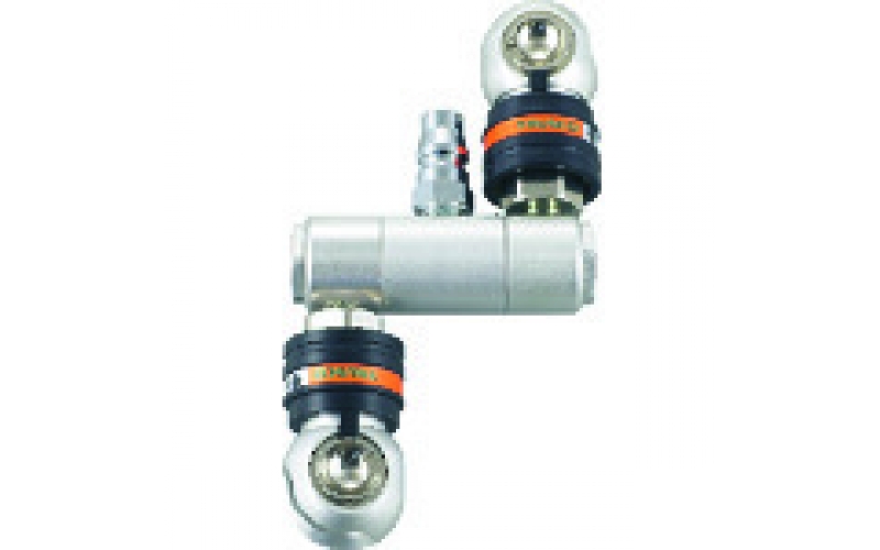 TRUSCO  TSC-2R TRUSCO Air Branch Pipe Autolock Swing Rotary Pair Coupling 1. 5MPa Number of Branches 2