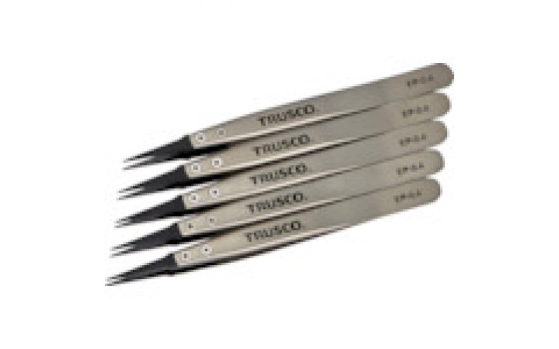 TRUSCO EP-0.4-M5 EP-0.6-M5 EP-1.5-M5 EP-2.3-M5 EP-H3-M5 ESD chip tweezers, buy 5 in bulk