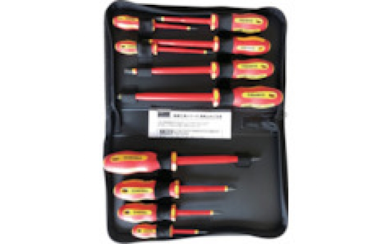 TRUSCO  TZD-10S Insulated Screwdriver (with Magnet) Set of 10