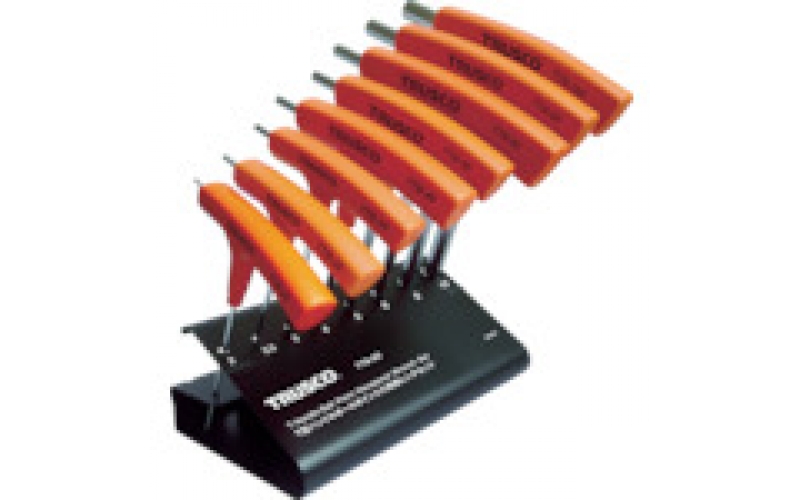 TRUSCO TTB-8S T-type handle ball point hexagonal bar wrench set 8 pieces