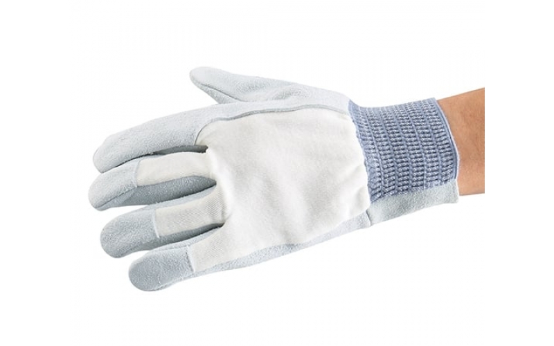 ASONE  AT-LG04 AS TOOL Inside Cowskin Glove With Knitted Back Of The Hand　