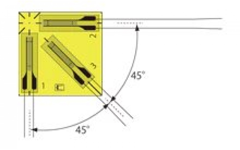KYOWA  KFRPB-5-120-D22 KFRPB-2-120-D22 120Ω Triaxial, 0°/90°/45° plane arrangement