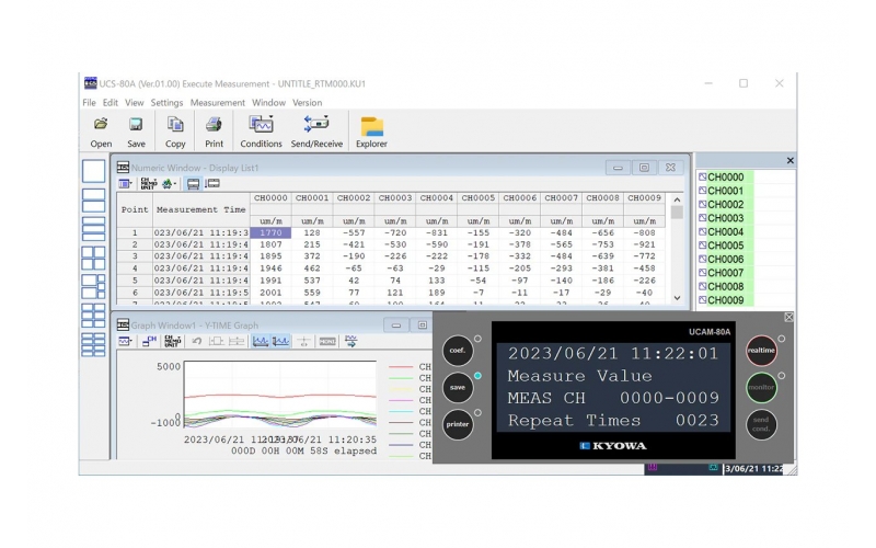 KYOWA UCS-80A Control Software Data logger