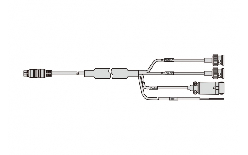 KYOWA TE-58R 8-pin connector 60FC-8P (female) to BNC connector (male)×2, power connector RM12BJ-4PH, pre-soldering at the cable tip