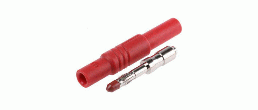 Hirschmann Test & Measurement バナナコネクタ ベリリウム銅 54.3mm 赤  品番934097101仕様