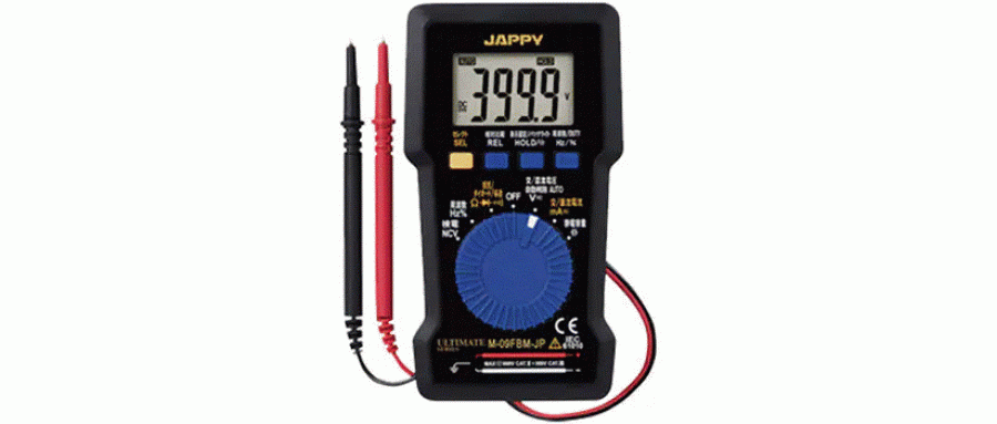 JAPPY  検電機能付テスタ  品番M-09FBM-JP表示液晶、最大表示