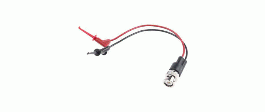 Pomona BNC オス → マイクロ グラバークリップ， テストリード， 黒 ， 赤  品番5189仕様