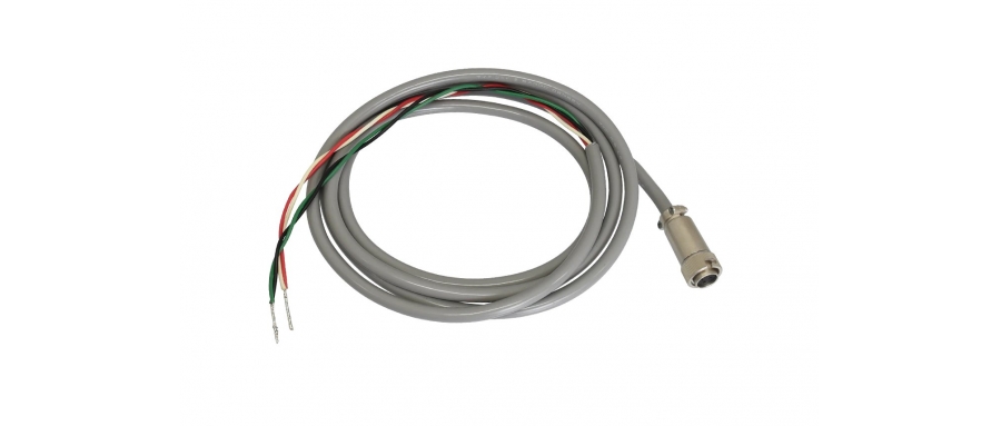 KYOWA P-76 4-pin receptacle to 2 conductors twisted, pre-soldering at the cable tip × 2